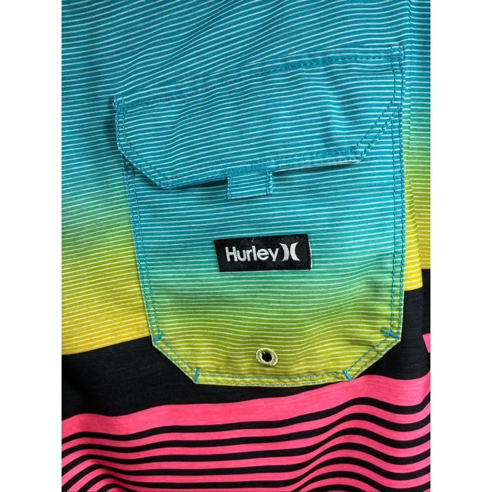 Hurley Swim Trunks in Multicolor Size 32 - Picture 4 of 9